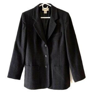 Eddie Bauer Dark Gray Fully Lined Wool Blazer